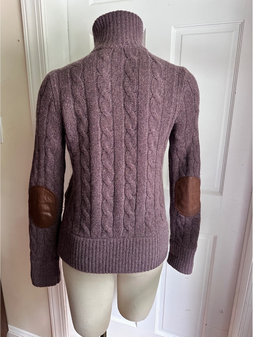 Ralph Lauren Cable-Knit Turtleneck Cardigan Wool/ Cashmere Size S/M - Picture 4 of 9